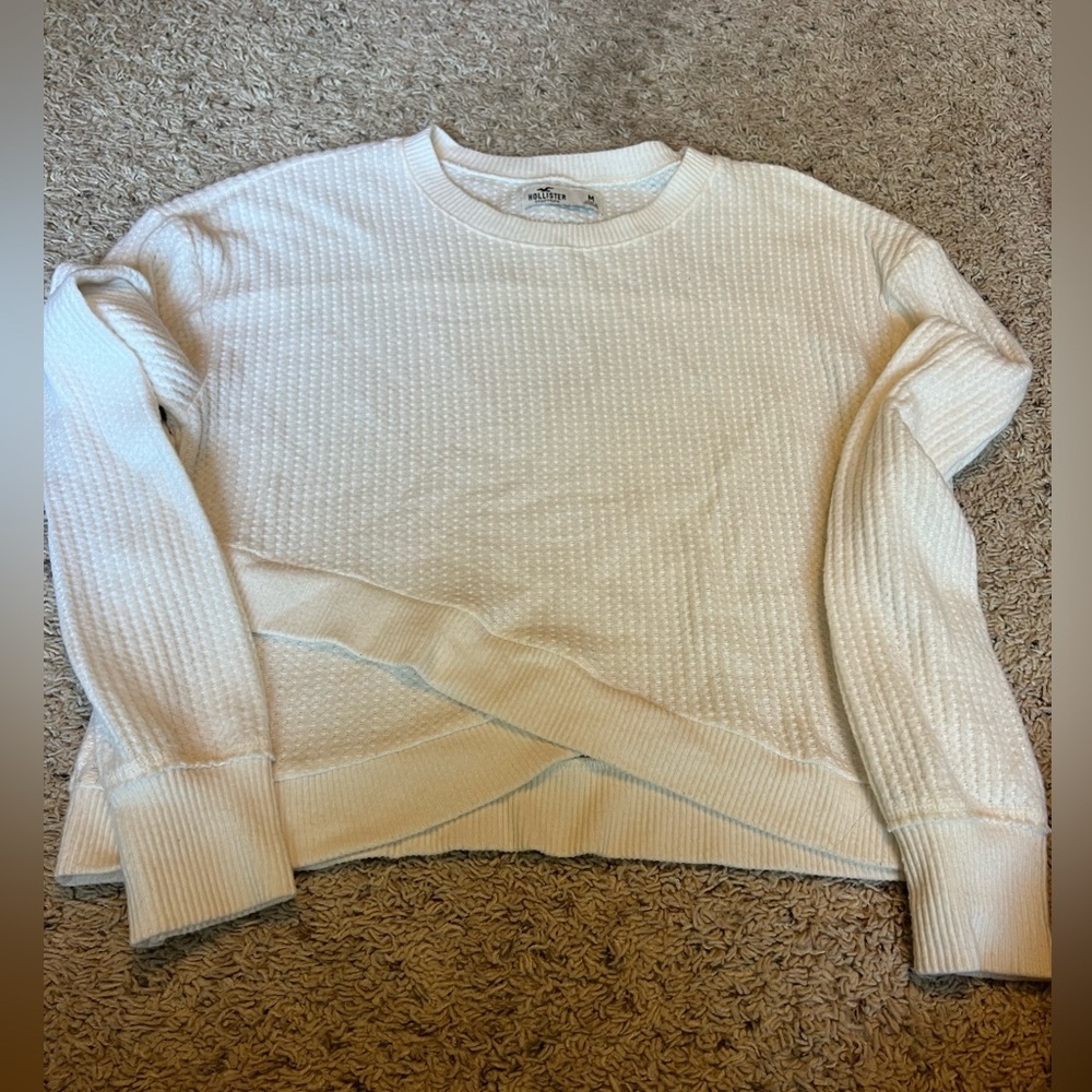 Hollister white sweater